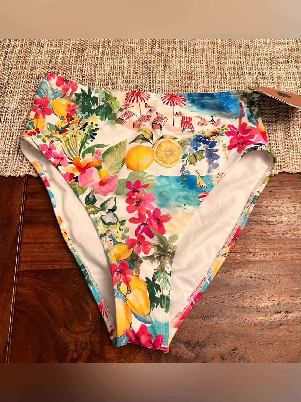 Shade and Shore Floral Lemon Beach Bikini Bottoms -